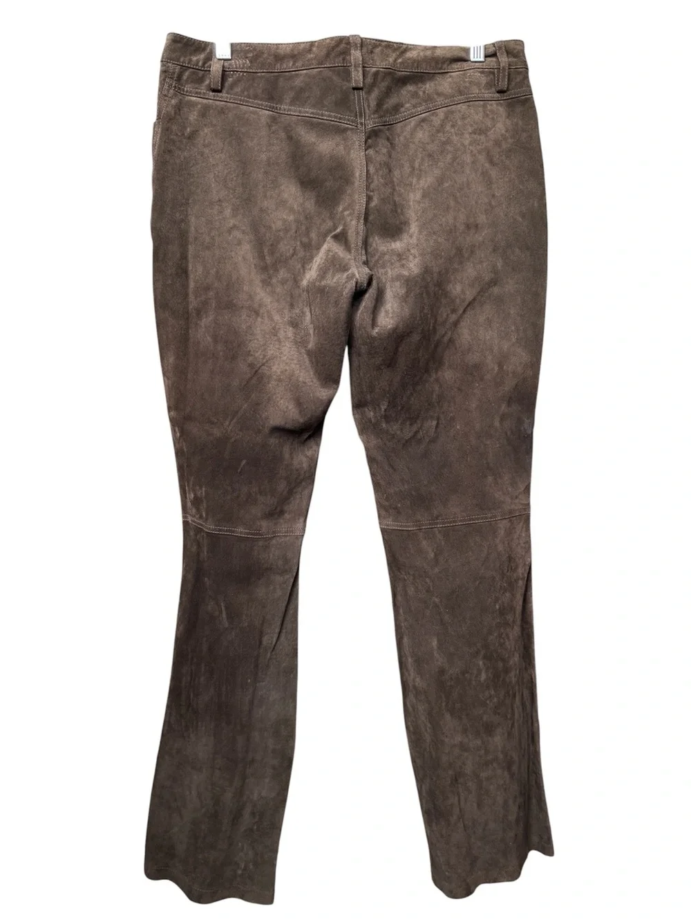 BB Dakota Brown Suede Leather Bootcut Lace Up Pants 13/14